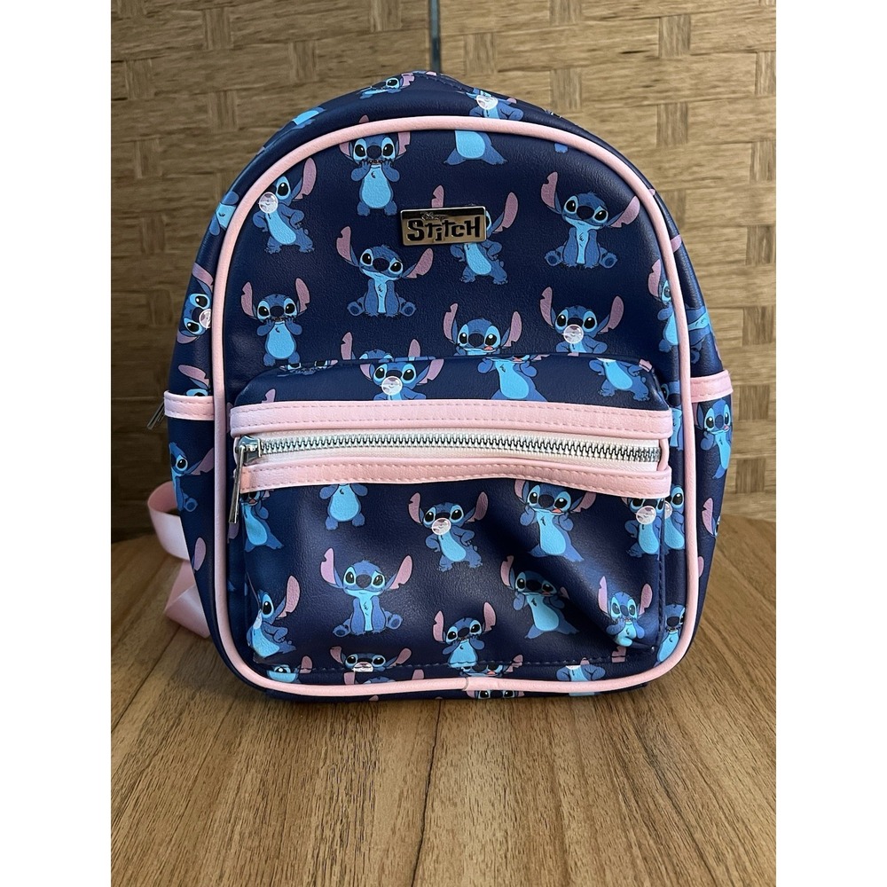 Disney (Lilo) Stitch Mini Backpack Adjustable Straps Multiple Pockets 9" x 10"